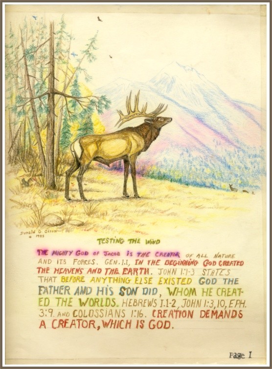 ELK, COLOR PENCIL 1985 THOUGHTS