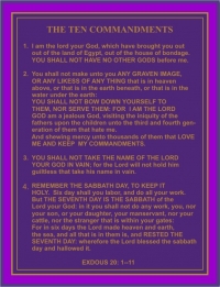 THE TEN COMMANDMENTS 1--4.