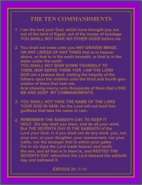 THE TEN COMMANDMENTS 1--4.